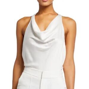 Alice & Olivia Halter Cowl Neck Tank